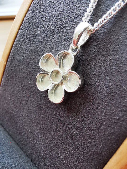 925 Silver Forget-me-not Pendant