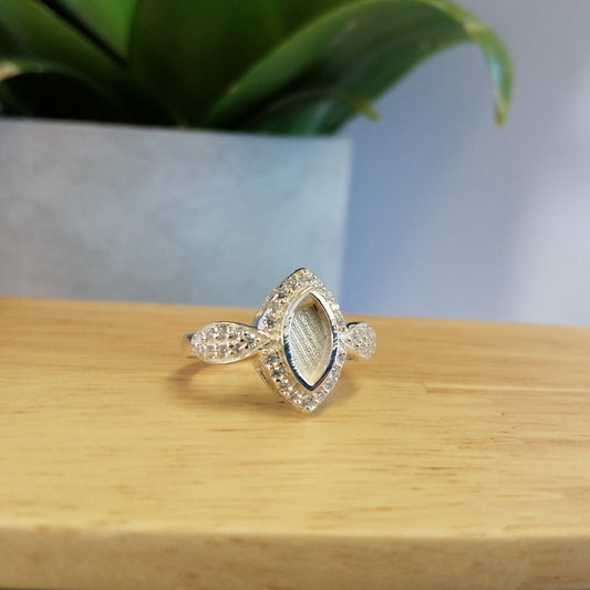 Almond Eye Crystal Ring - OCCASIONAL WEAR